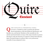 early music choral ensemble Quire Cleveland
