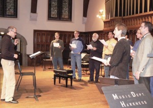 Quire Cleveland recording a trixie. (That's me on the left of the chorus.)